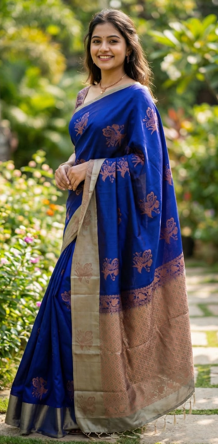 Kanchipuram Elite Silk Grand Motif Weaved Border Saree